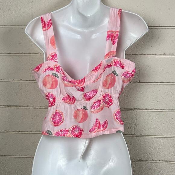 Wildfox Fruit Print Pink Tank size XS NWT - Picture 2 of 8